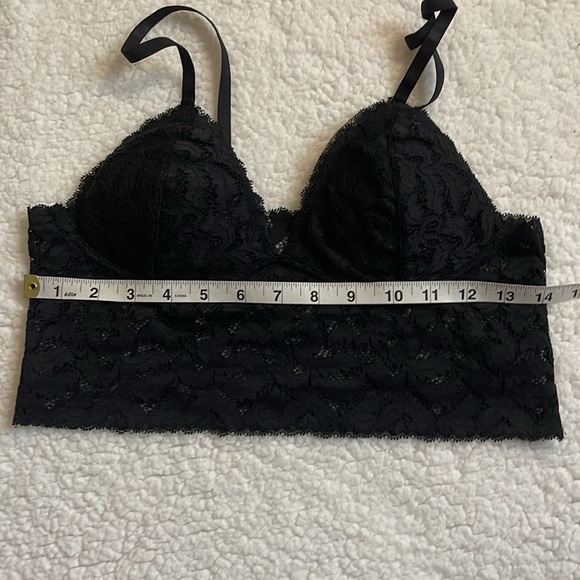 No Tag lace black bralette removable pads wide band adjustable straps - Picture 6 of 6